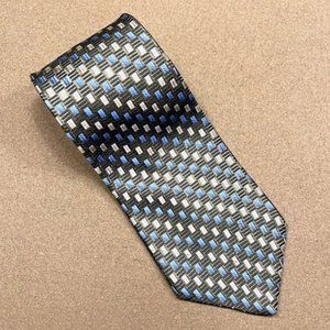 Geoffrey Beene Tie, Geometric Print, Earth Tones